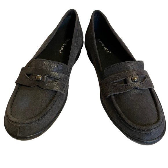 David Tate Leather Suede Slip-on Loafer Gun Metal Gray Comfort Woman’s Size 6 DT - Picture 15 of 16